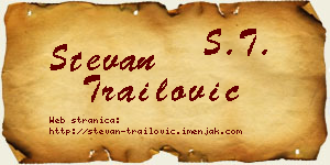 Stevan Trailović vizit kartica